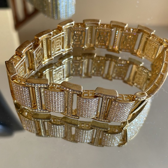 Blingbling bracelet for men Iceout stones - Picture 2 of 7